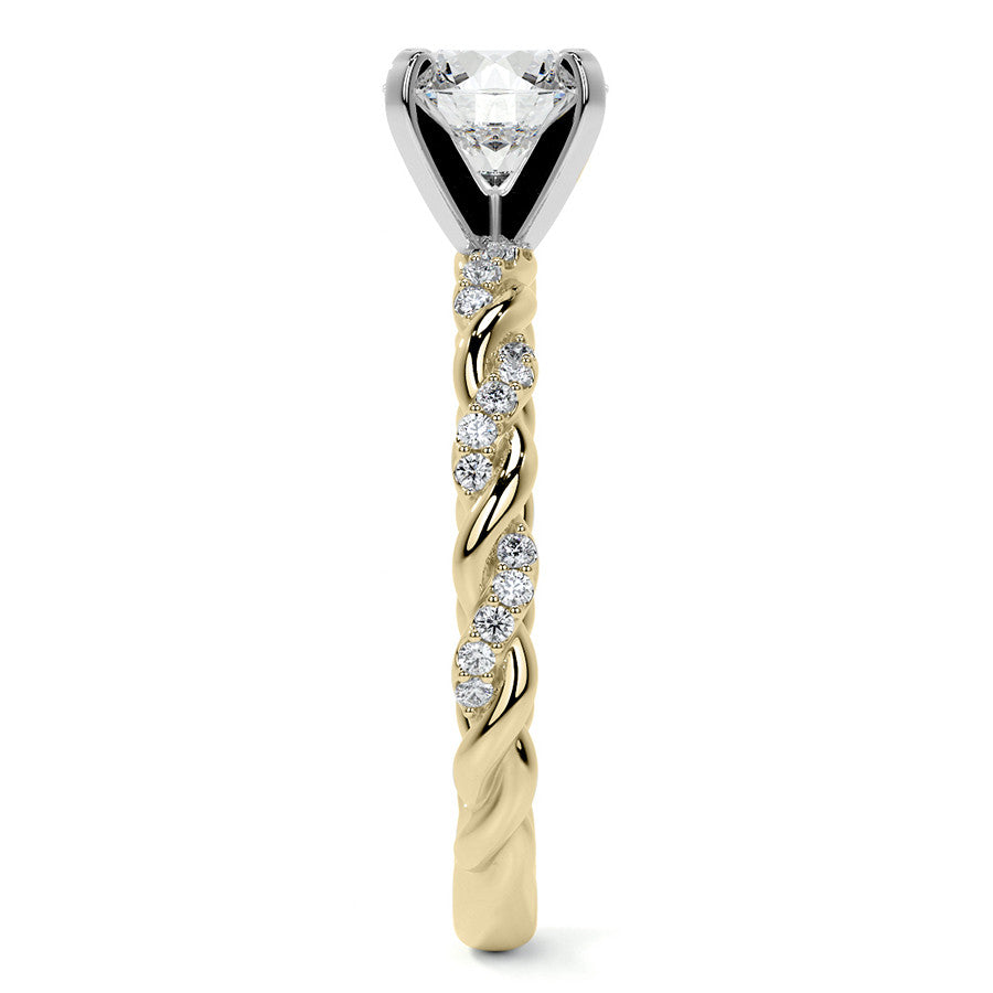 Twisted Rope Moissanite Engagement ring
