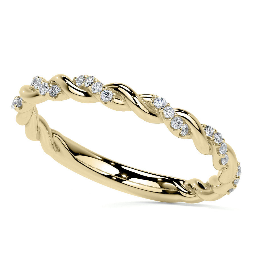 Twisted Rope Moissanite Engagement ring