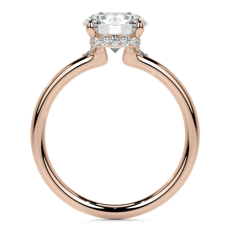 Petite 4-Prong Round Basket Moissanite Engagement Ring