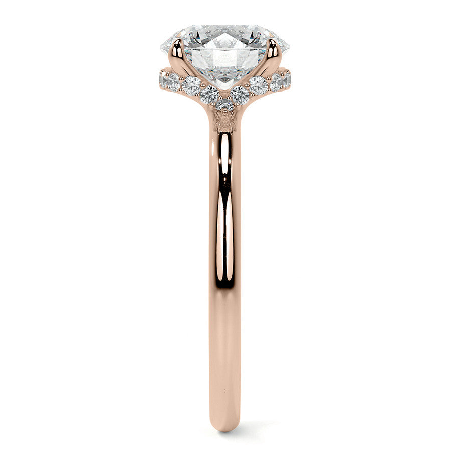 Petite 4-Prong Round Basket Moissanite Engagement Ring