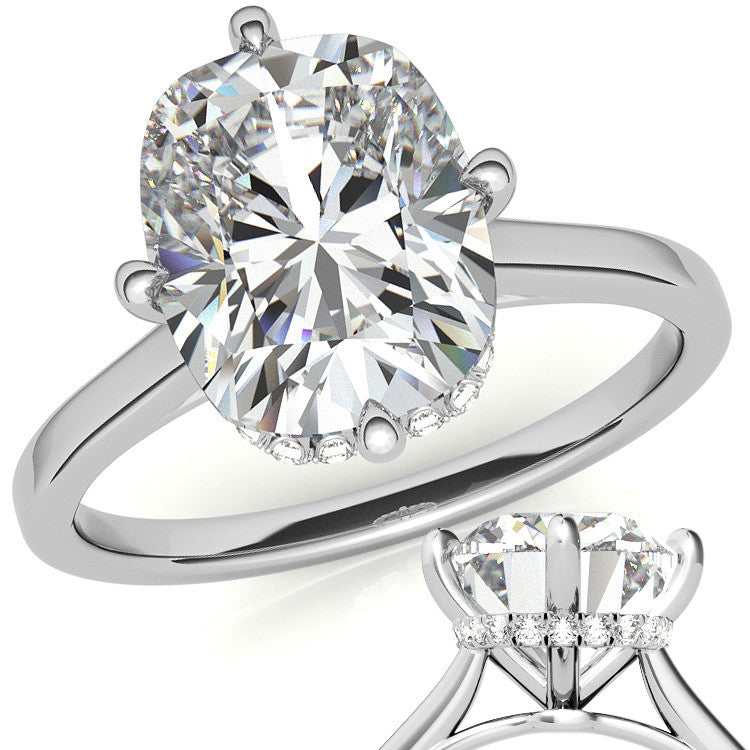 NSEW Rectangular Cushion Moissanite Engagement Ring