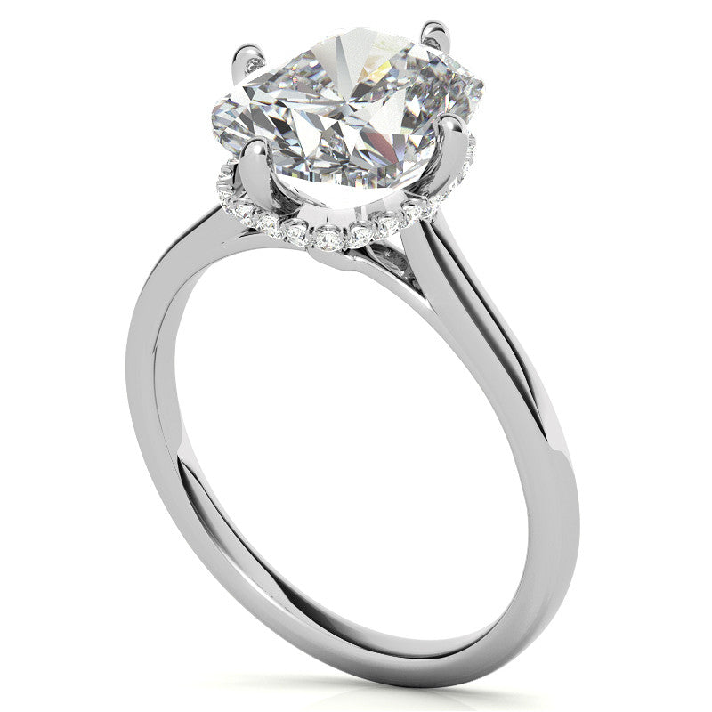 NSEW Rectangular Cushion Moissanite Engagement Ring