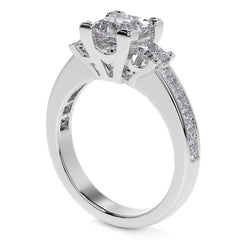 Princess 3-Stone Channel Moissanite Engagement Ring