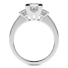 Princess 3-Stone Channel Moissanite Engagement Ring
