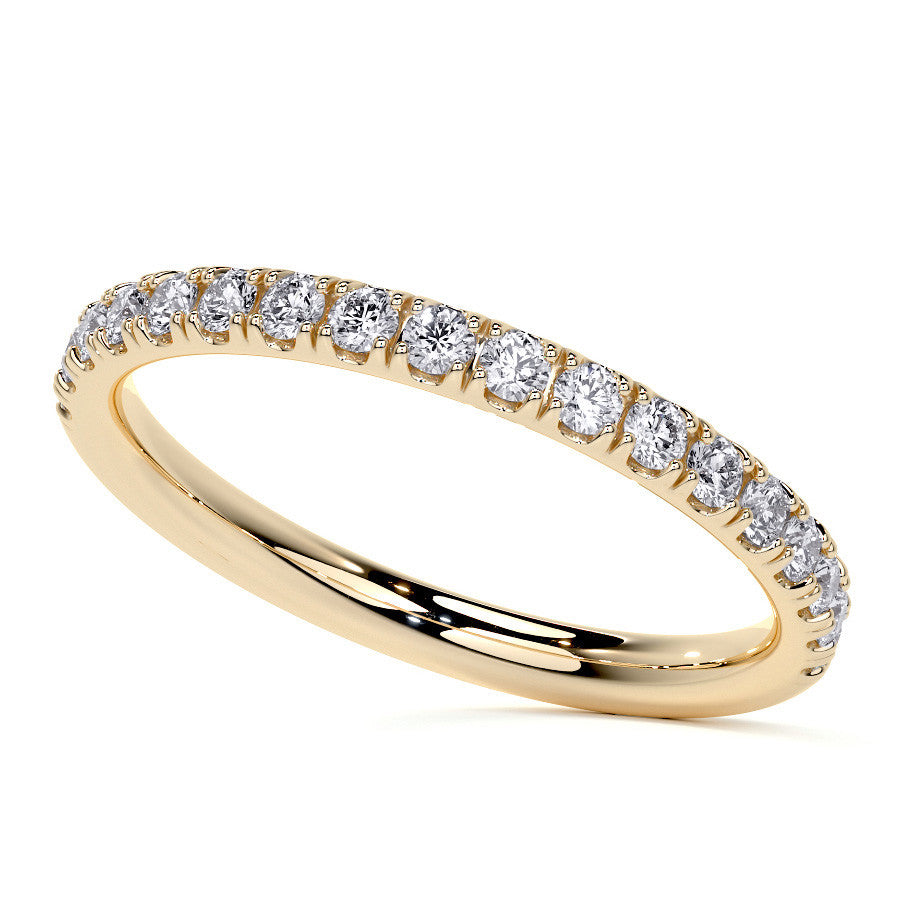 6-Prong Round Cathedral Moissanite Engagement Ring with Hidden