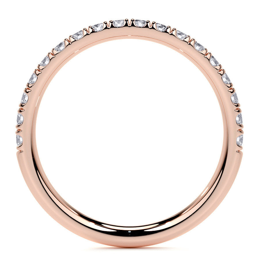 6-Prong Round Cathedral Moissanite Engagement Ring with Hidden