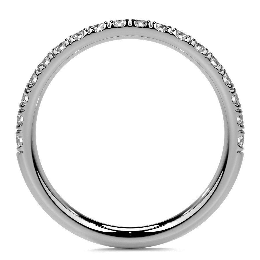 6-Prong Round Cathedral Moissanite Engagement Ring with Hidden