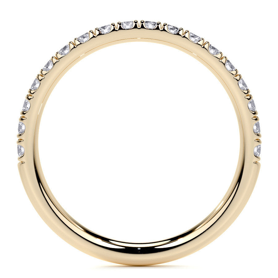 6-Prong Round Cathedral Moissanite Engagement Ring with Hidden