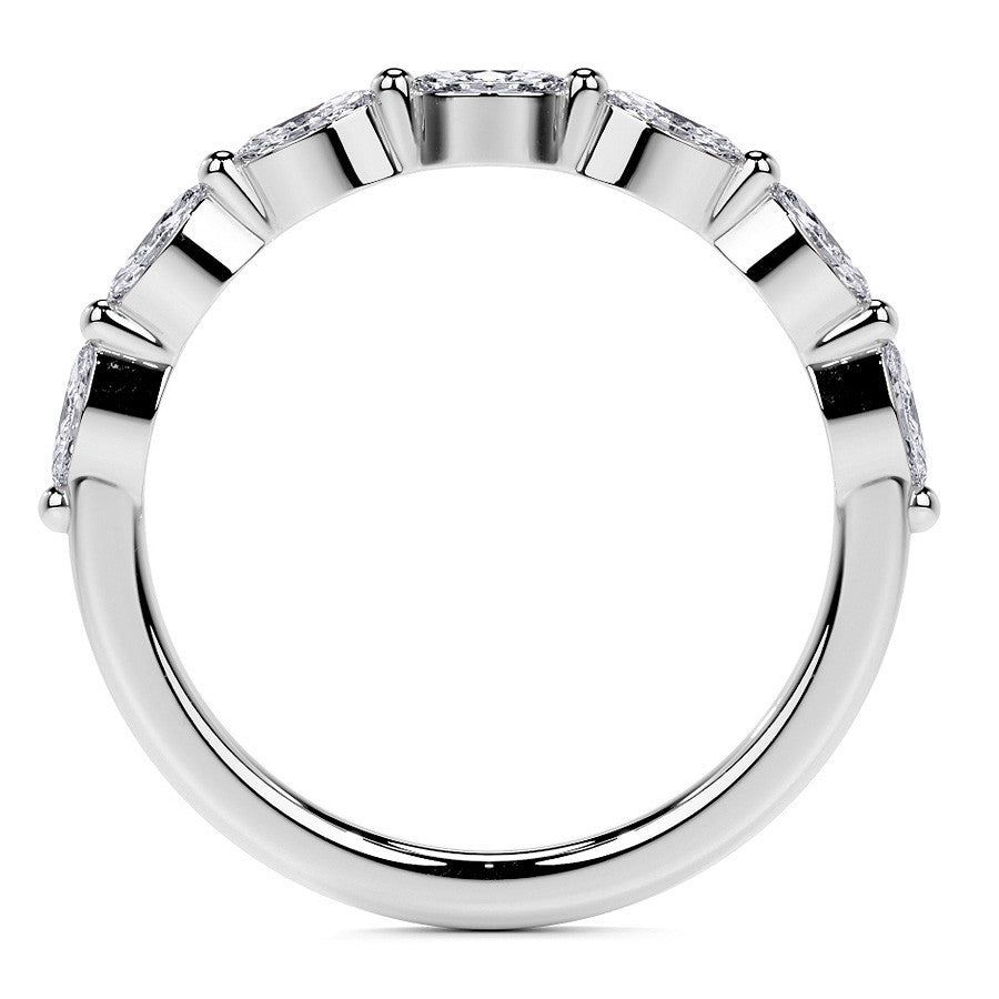 Petite Oval and Marquise Moissanite Halo Engagement Ring