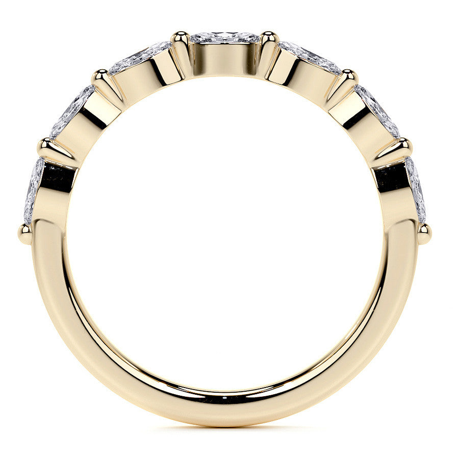 Petite Oval and Marquise Moissanite Halo Engagement Ring
