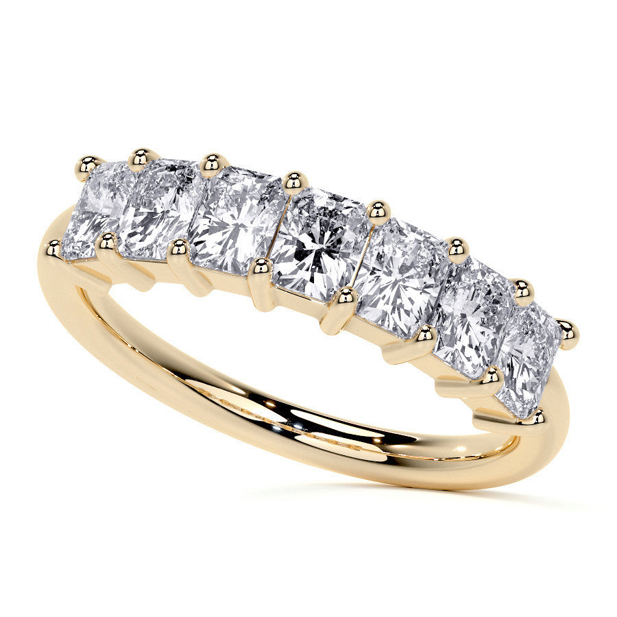 Emerald / Radiant Shared Prong Moissanite Engagement Ring
