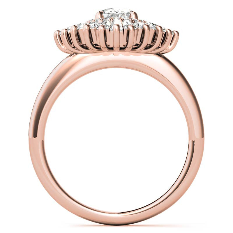 Art Deco Oval Moissanite Engagement Ring