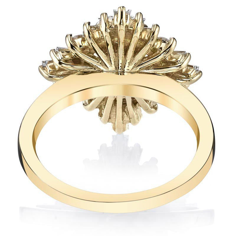 Art Deco Round Moissanite Engagement Ring