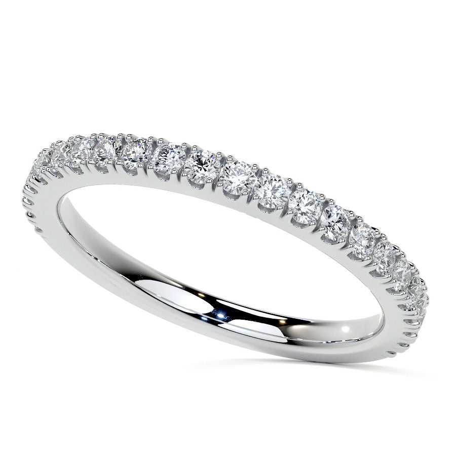 Emerald / Radiant Moissanite Graduated Halo Engagement Ring