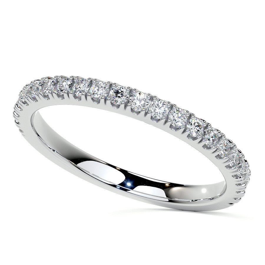 Asscher Moissanite Graduated Halo Engagement Ring