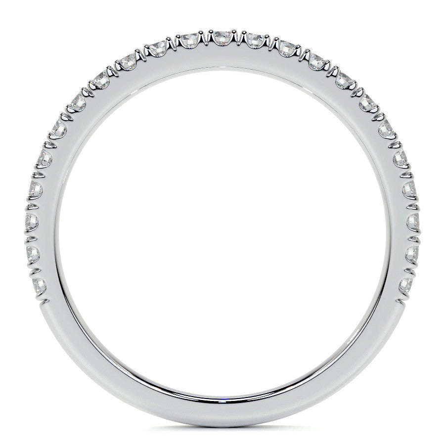 Asscher Moissanite Graduated Halo Engagement Ring
