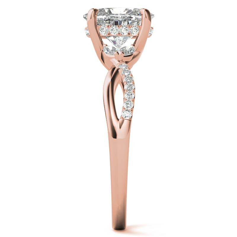Split Shank Marquise and Oval Moissanite Engagement Ring