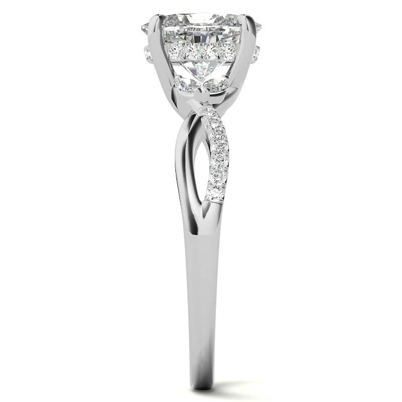 Split Shank Marquise and Oval Moissanite Engagement Ring