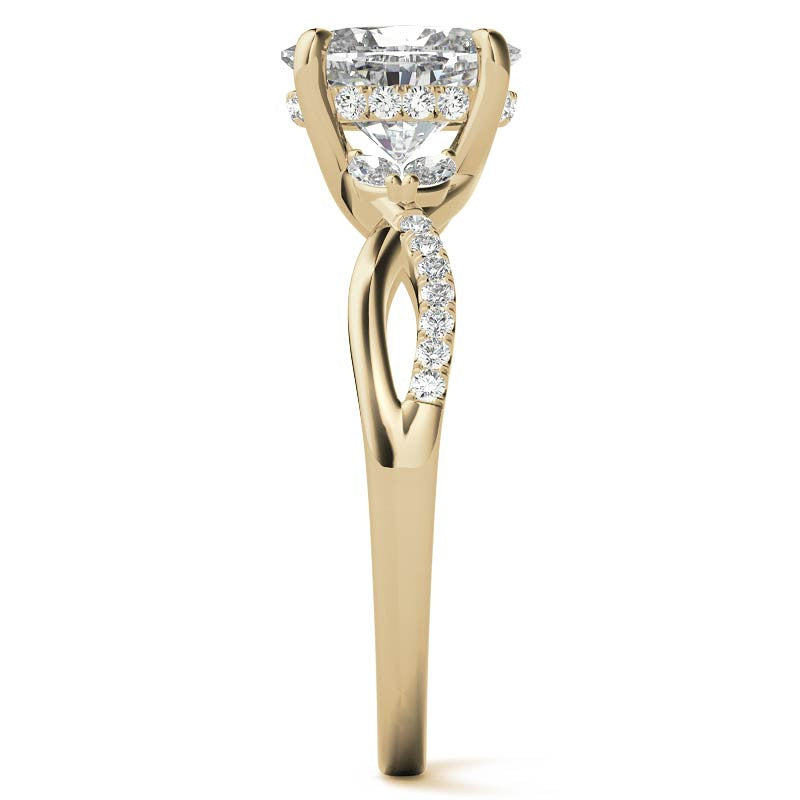 Split Shank Marquise and Oval Moissanite Engagement Ring