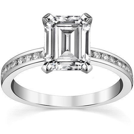Moissanite Engagement Ring, 0.27ct Channel Set