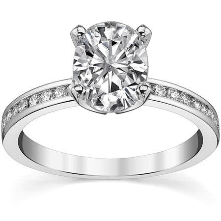 Moissanite Engagement Ring, 0.27ct Channel Set