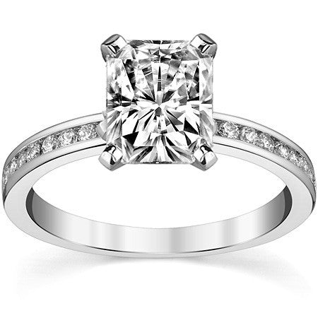 Moissanite Engagement Ring, 0.27ct Channel Set
