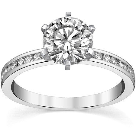 Moissanite Engagement Ring, 0.27ct Channel Set