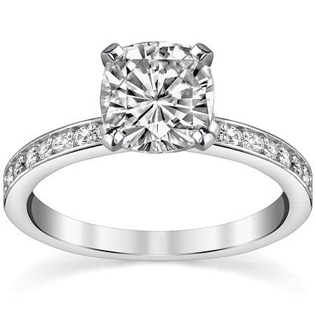 Moissanite Engagement Ring, 0.24ct Prong Set