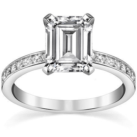 Moissanite Engagement Ring, 0.24ct Prong Set