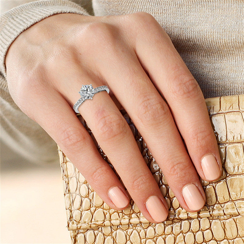 Moissanite Engagement Ring, 0.24ct Prong Set