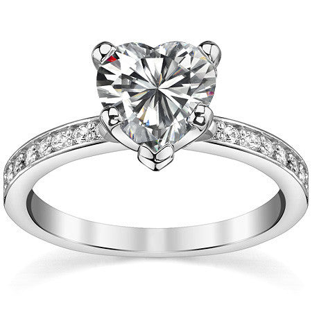 Moissanite Engagement Ring, 0.24ct Prong Set