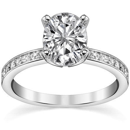 Moissanite Engagement Ring, 0.24ct Prong Set