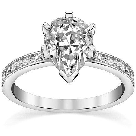 Moissanite Engagement Ring, 0.24ct Prong Set