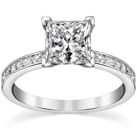 Moissanite Engagement Ring, 0.24ct Prong Set