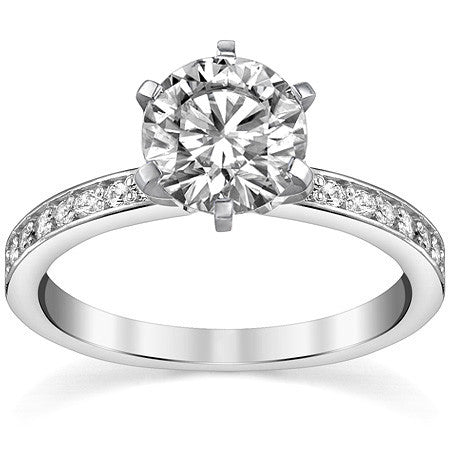 Moissanite Engagement Ring, 0.24ct Prong Set
