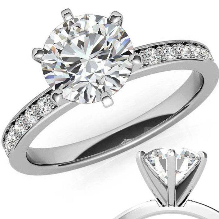 Moissanite Engagement Ring, 0.24ct Prong Set
