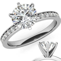 Moissanite Engagement Ring, 0.24ct Prong Set