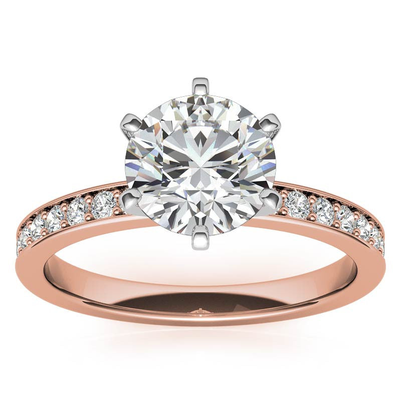 Moissanite Engagement Ring, 0.24ct Prong Set