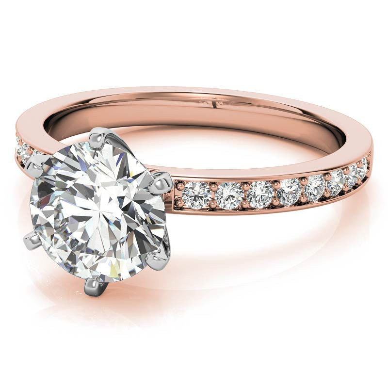 Moissanite Engagement Ring, 0.24ct Prong Set
