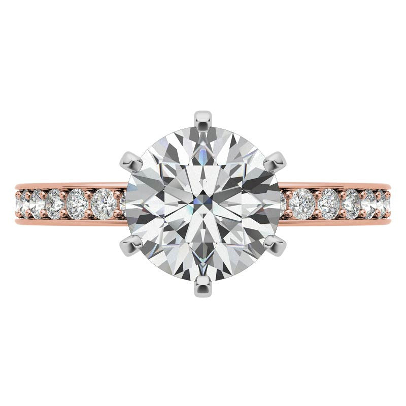 Moissanite Engagement Ring, 0.24ct Prong Set