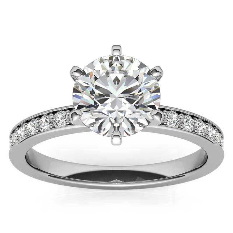 Moissanite Engagement Ring, 0.24ct Prong Set