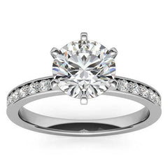 Moissanite Engagement Ring, 0.24ct Prong Set