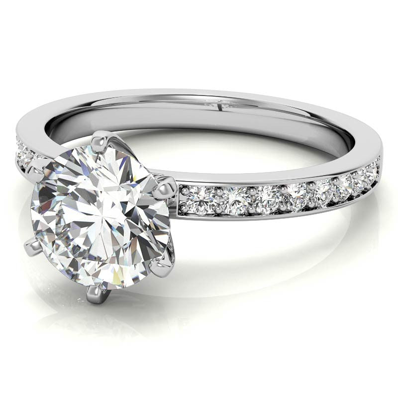 Moissanite Engagement Ring, 0.24ct Prong Set
