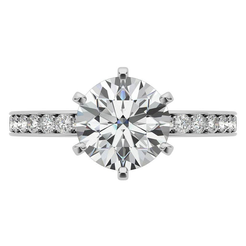 Moissanite Engagement Ring, 0.24ct Prong Set