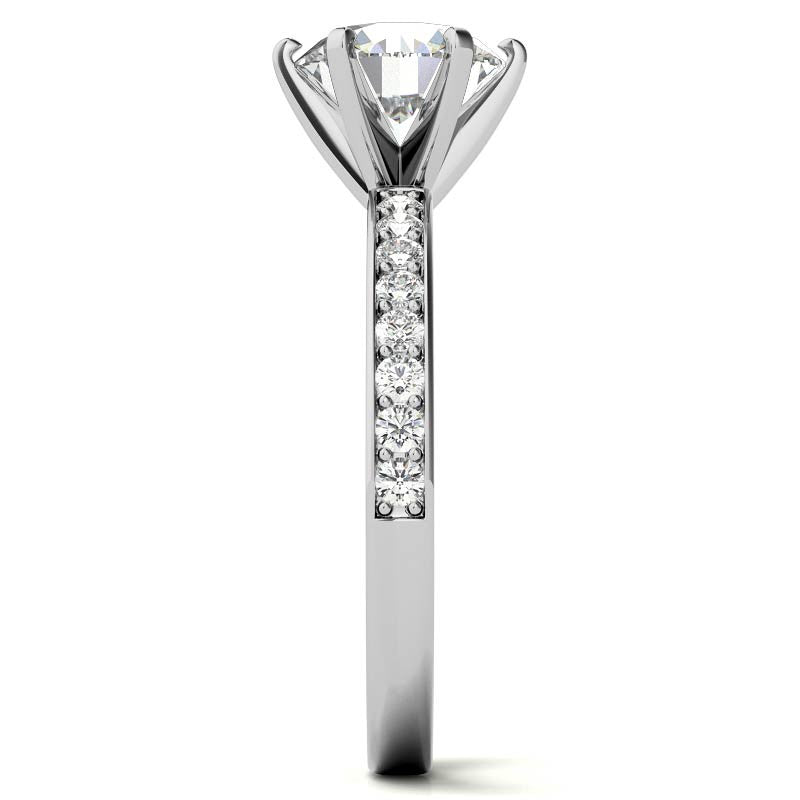 Moissanite Engagement Ring, 0.24ct Prong Set