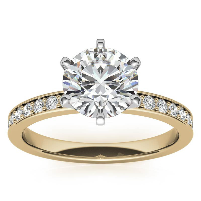 Moissanite Engagement Ring, 0.24ct Prong Set