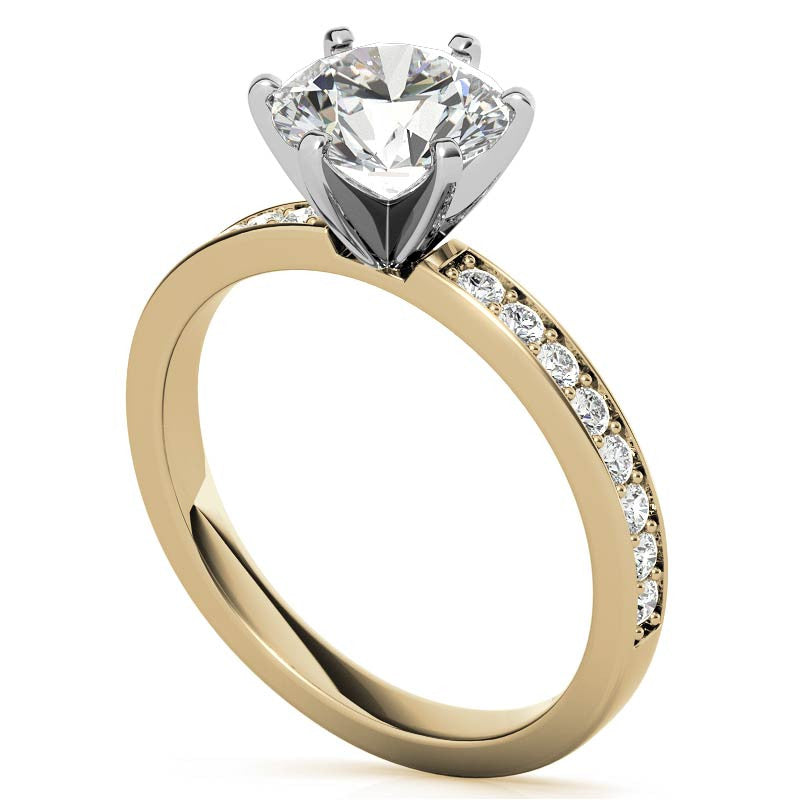 Moissanite Engagement Ring, 0.24ct Prong Set