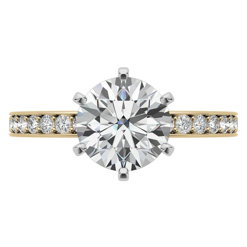 Moissanite Engagement Ring, 0.24ct Prong Set
