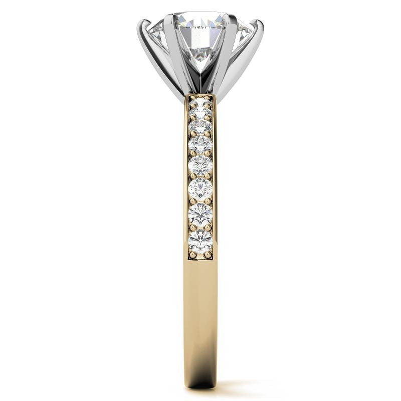 Moissanite Engagement Ring, 0.24ct Prong Set
