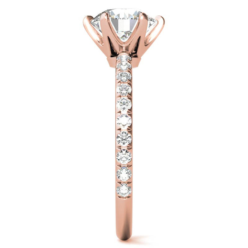 Petite Round Brilliant Moissanite Engagement Ring